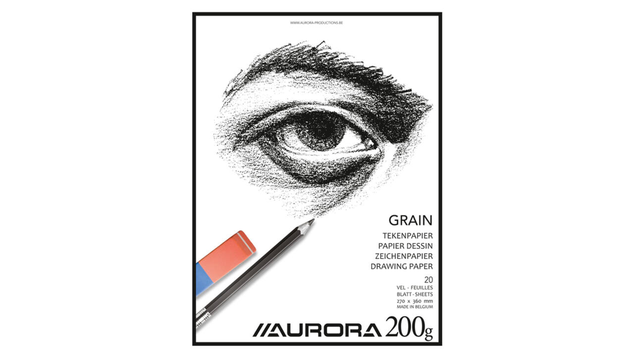 Tekenblok Aurora 27x36cm 20 vel 200 gram Grain papier