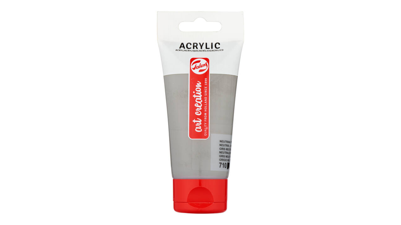 Acrylverf Talens Art Creation 710 neutraalgrijs tube à 75ml
