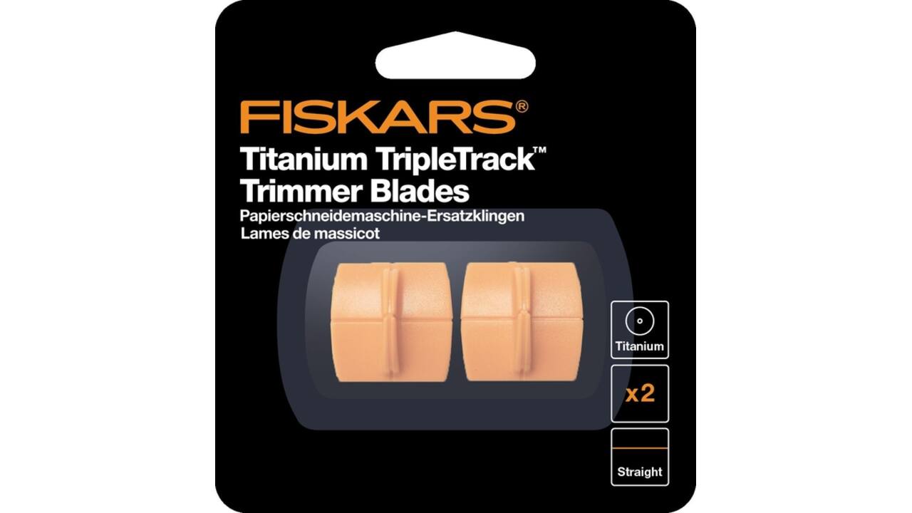 Reservemes Fiskars TripleTrack Titanium set à 2 stuks oranje