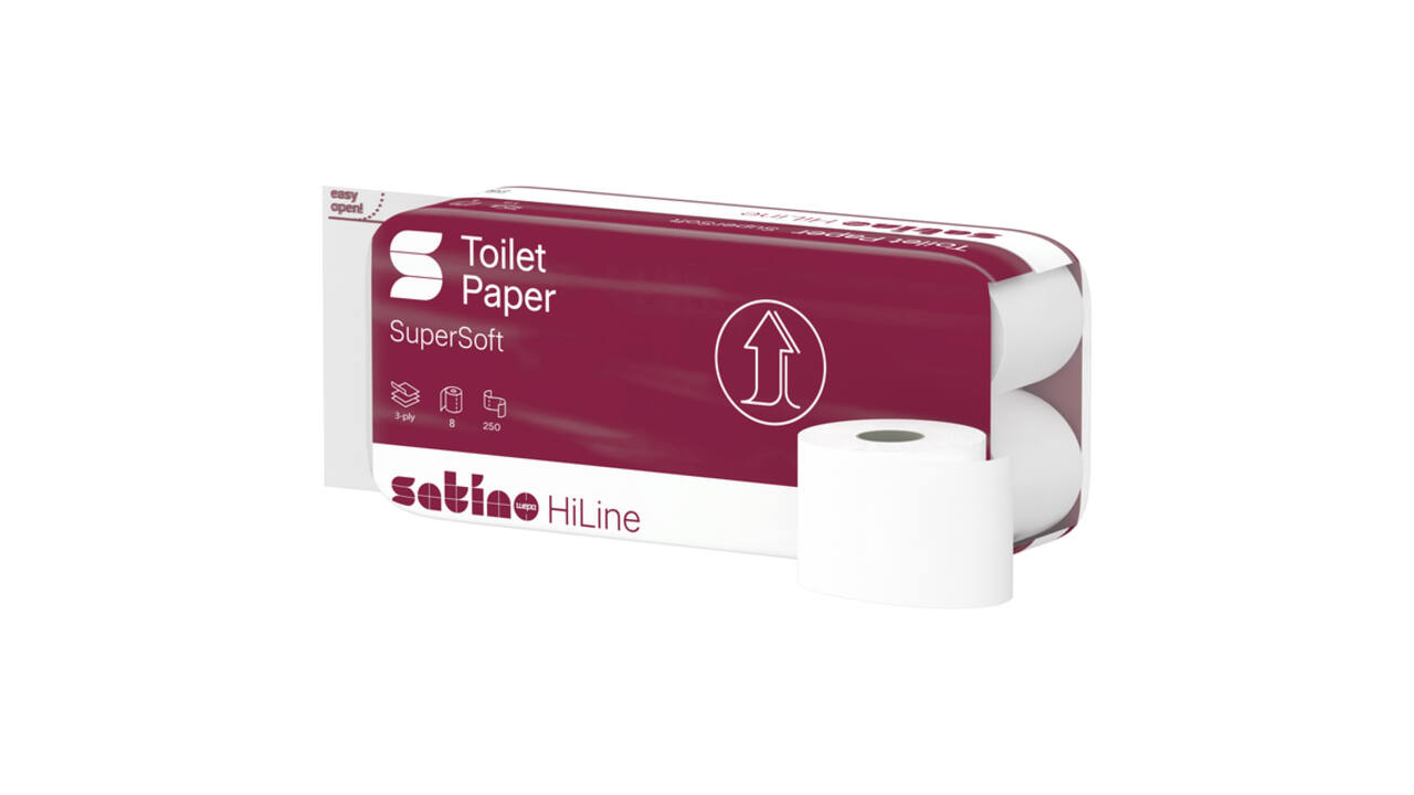 Toiletpapier Satino MT1 HiLine 3-laags 8x250 vel wit 071340