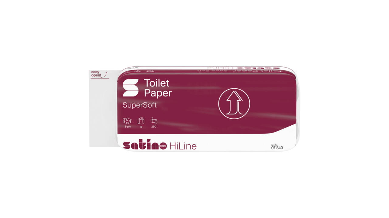 Toiletpapier Satino MT1 HiLine 3-laags 8x250 vel wit 071340