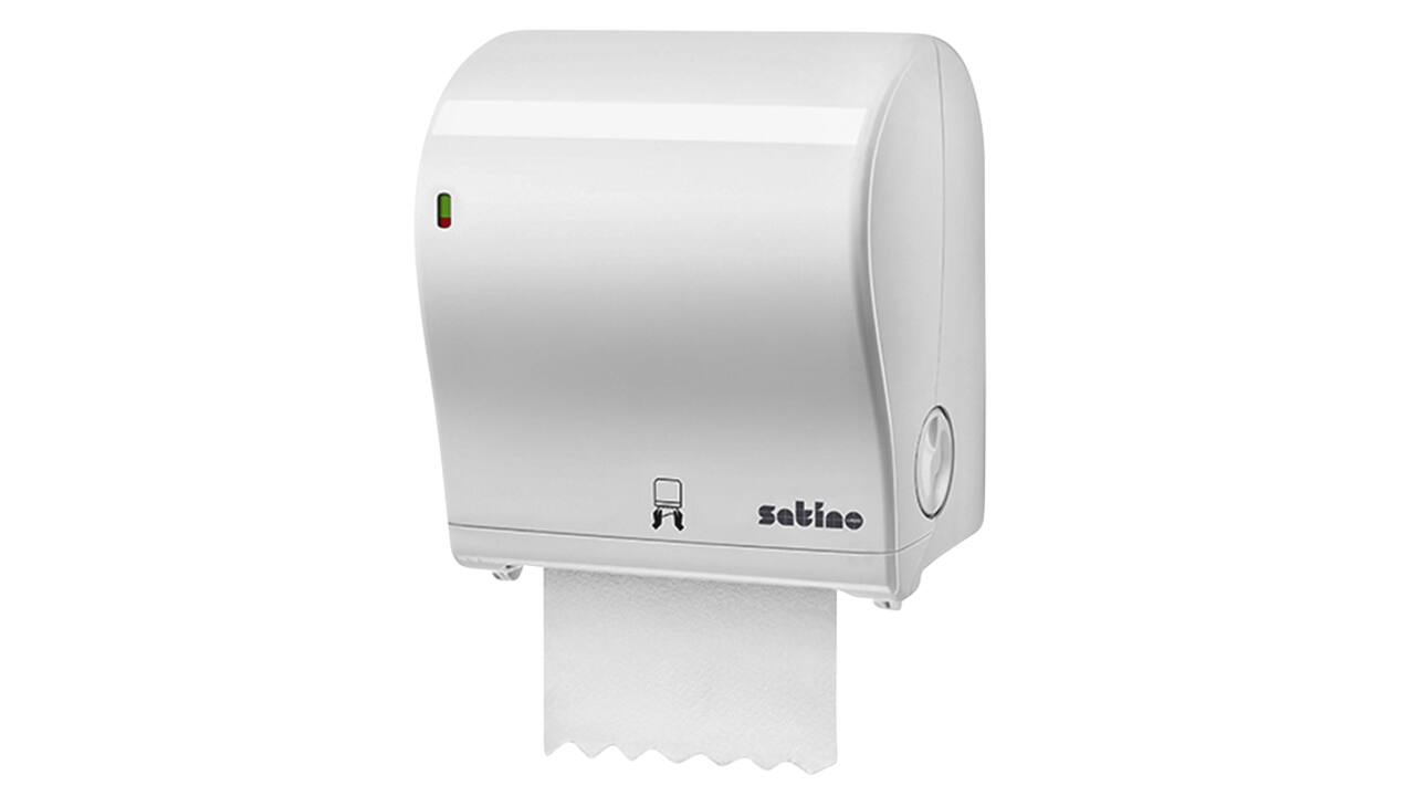 Handdoekroldispenser Satino PT1 manueel medium wit 331520