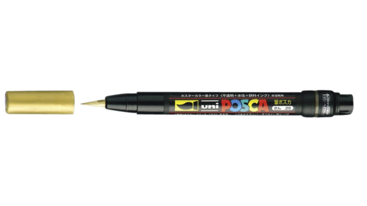 Paintmarker Uni POSCA PCF350 Brush 1-10mm goud