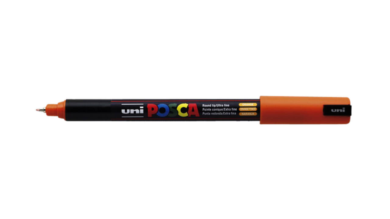 Paintmarker Uni POSCA PC1MR extra fijn donkeroranje