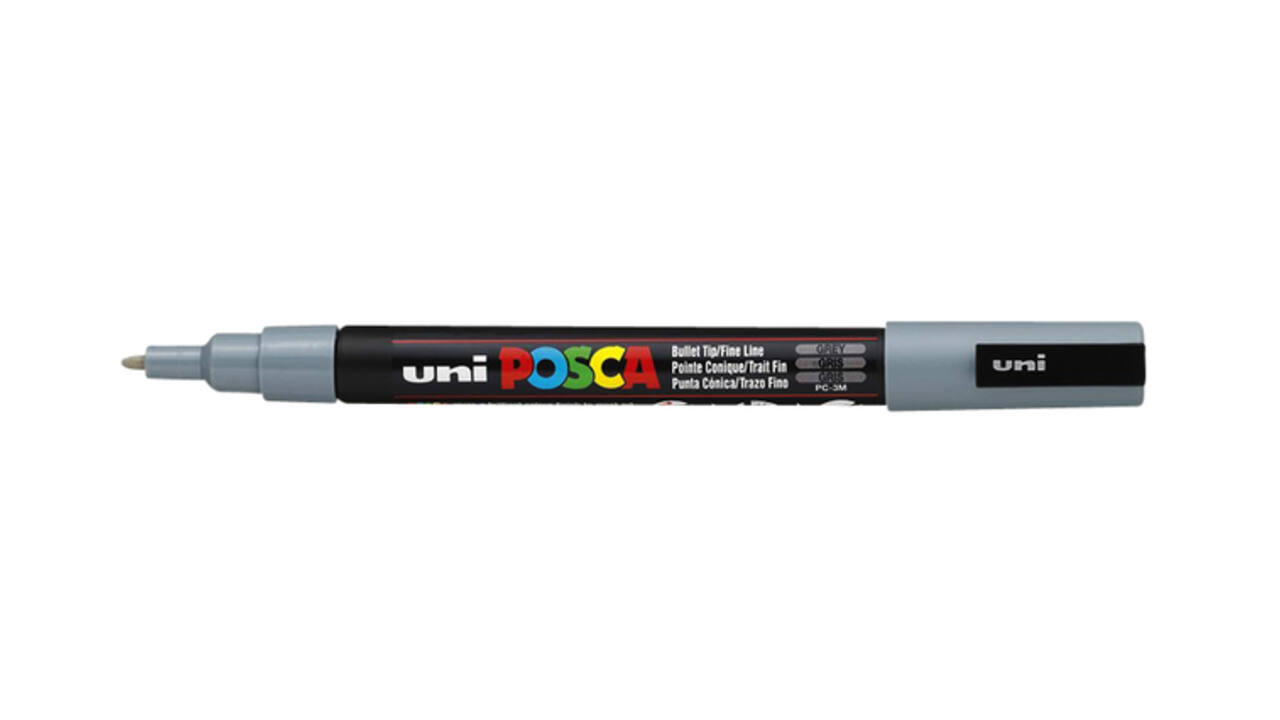 Paintmarker Uni POSCA PC3M fijn grijs