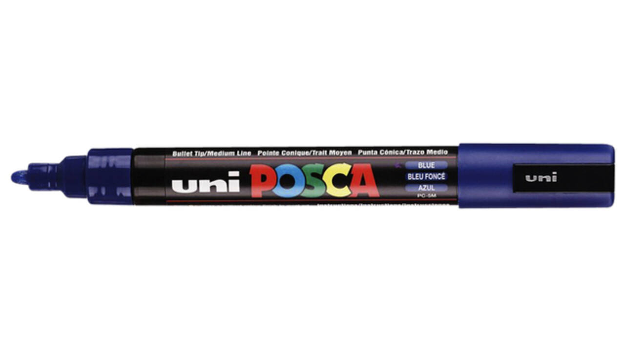 Paintmarker Uni POSCA PC5M medium donkerblauw