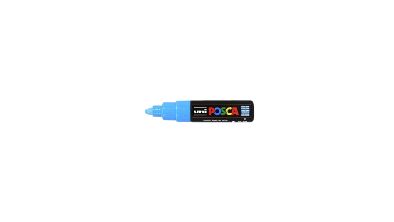 Paintmarker Uni POSCA PC7M breed lichtblauw