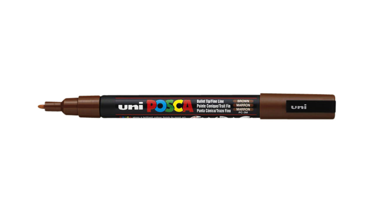 Paintmarker Uni POSCA PC3M fijn bruin