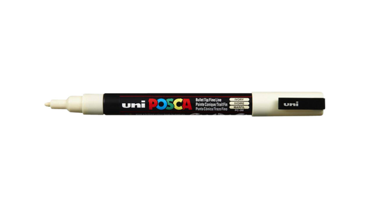 Paintmarker Uni POSCA PC3M fijn ivoor