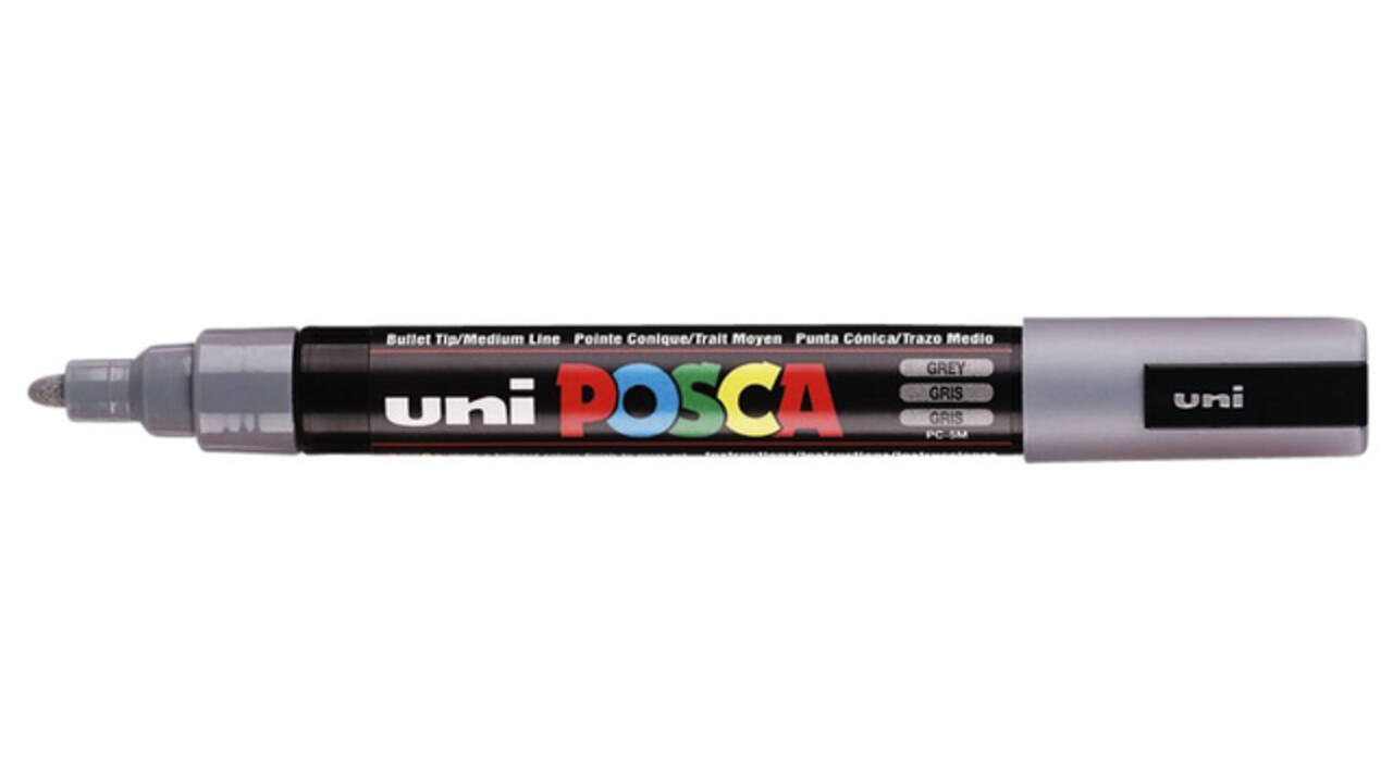 Paintmarker Uni POSCA PC5M medium grijs