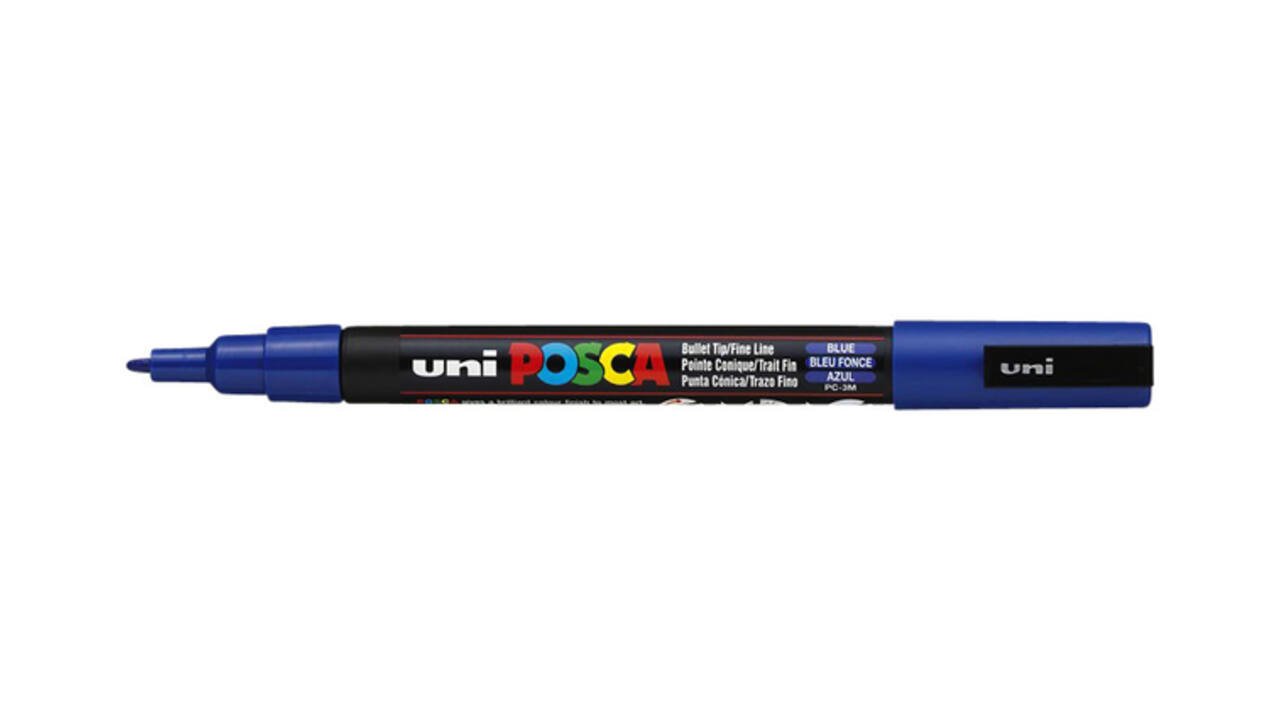 Paintmarker Uni POSCA PC3M fijn donkerblauw