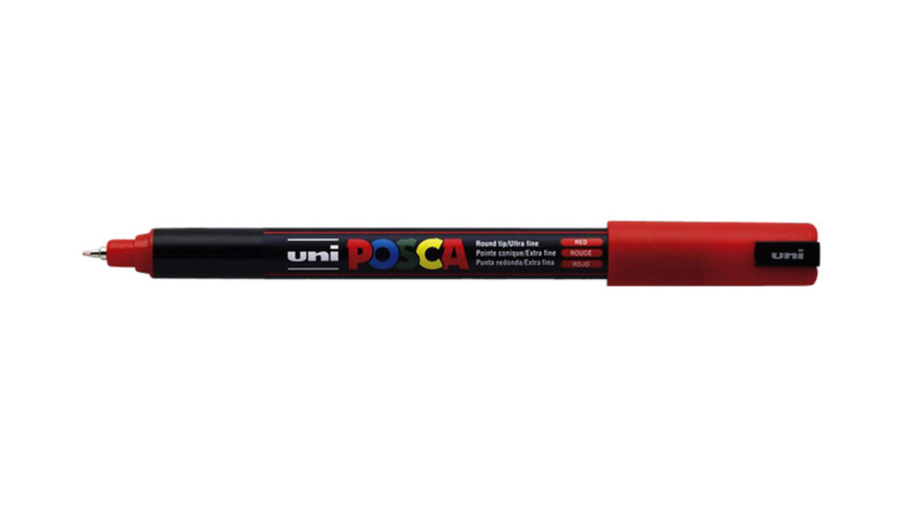 Paintmarker Uni POSCA PC1MR extra fijn rood