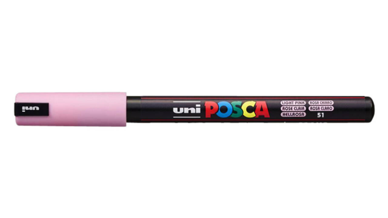 Paintmarker Uni POSCA PC1MR extra fijn lichtroze