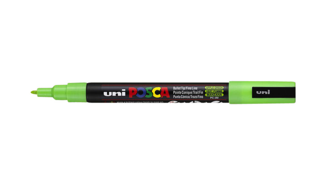 Paintmarker Uni POSCA PC3M fijn appelgroen