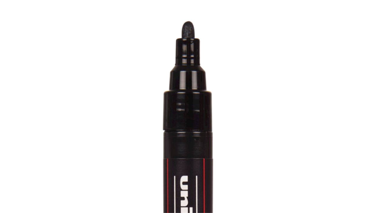 Paintmarker Uni POSCA PC5M medium grijs