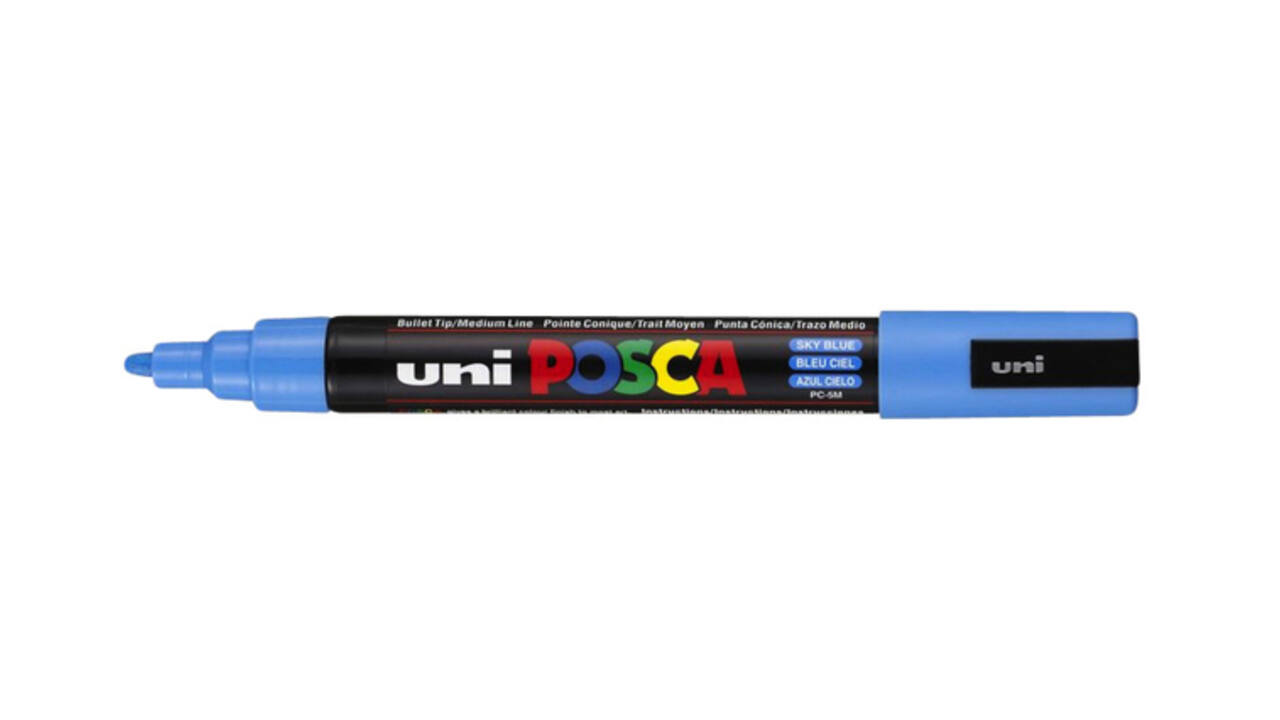 Paintmarker Uni POSCA PC5M medium hemelsblauw
