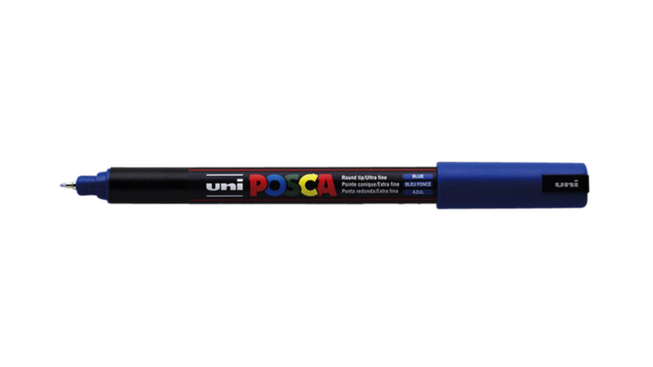Paintmarker Uni POSCA PC1MR extra fijn donkerblauw