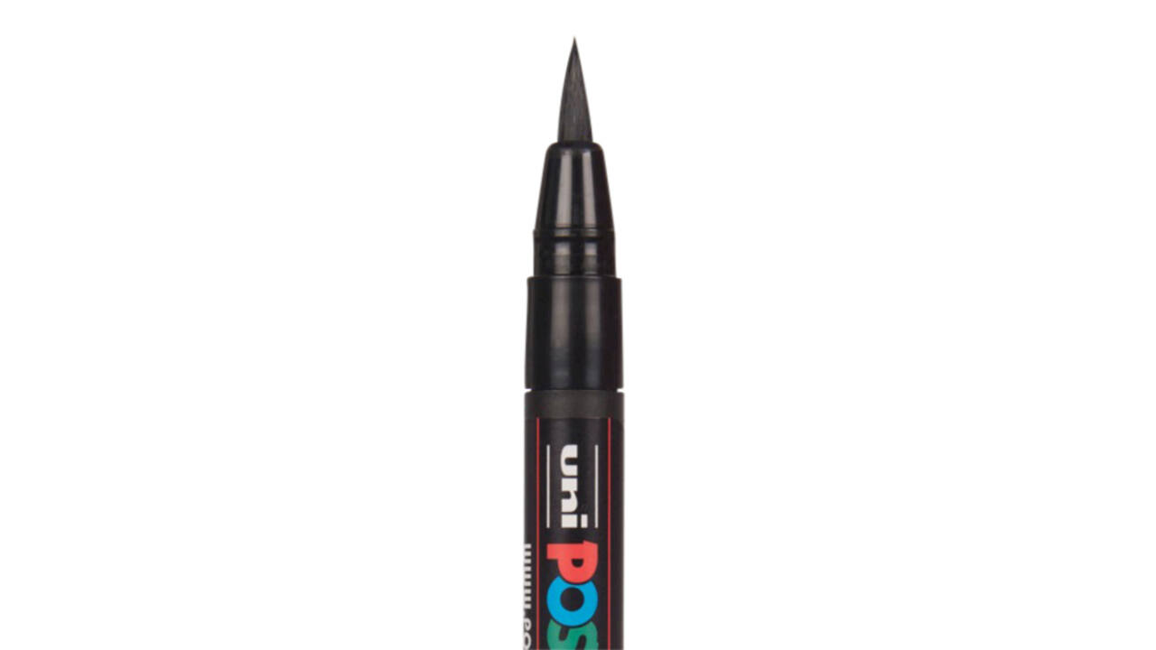 Paintmarker Uni POSCA PCF350 Brush 1-10mm rood