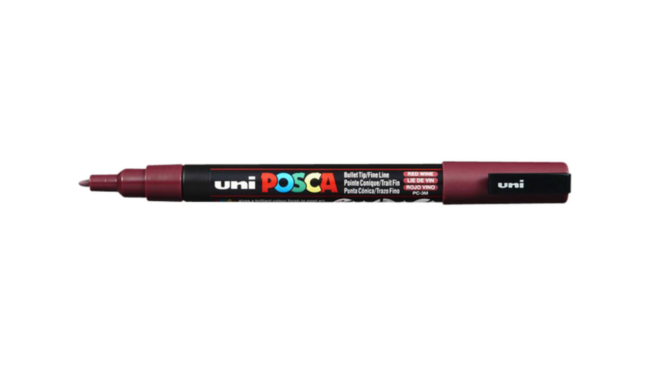 Paintmarker Uni POSCA PC3M fijn wijnrood