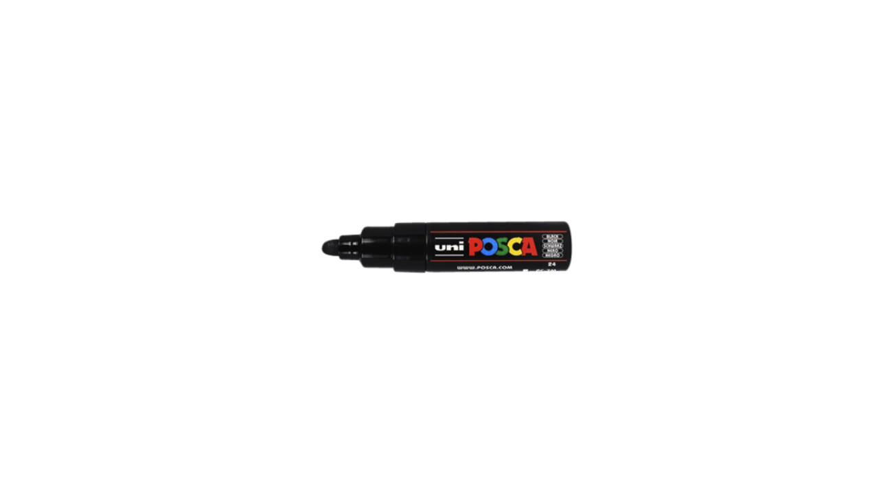 Paintmarker Uni POSCA PC7M breed zwart