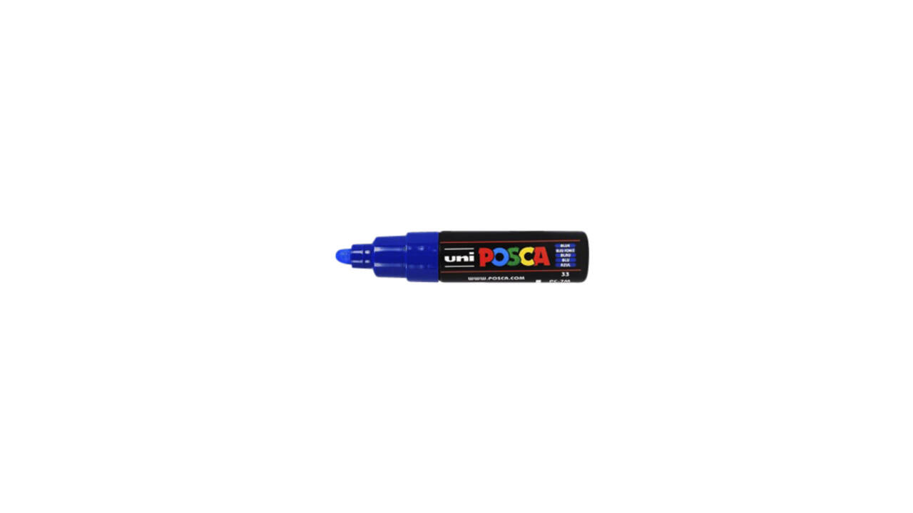 Paintmarker Uni POSCA PC7M breed donkerblauw