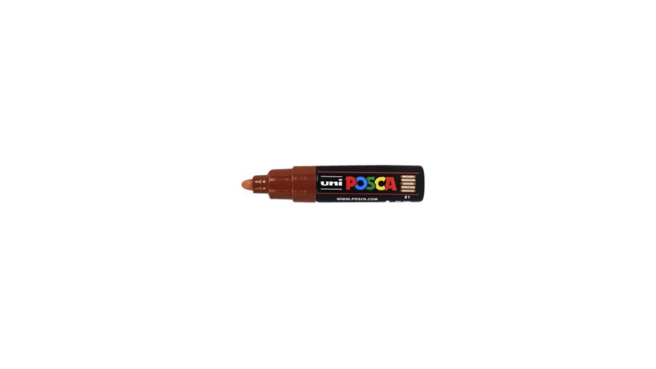 Paintmarker Uni POSCA PC7M breed bruin
