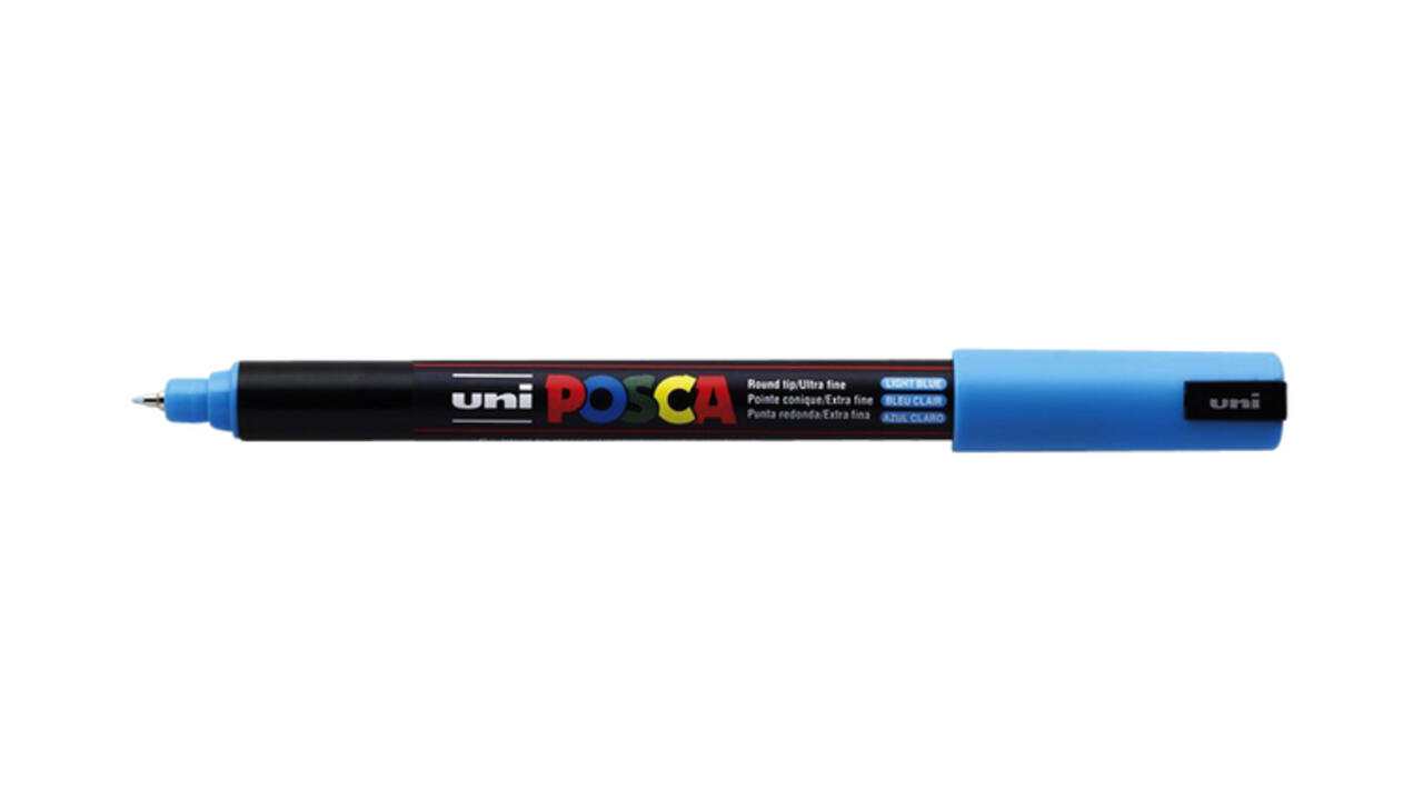Paintmarker Uni POSCA PC1MR extra fijn lichtblauw