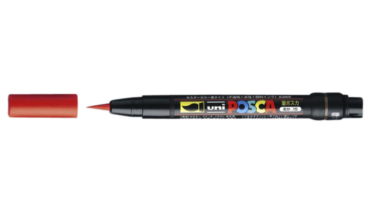 Paintmarker Uni POSCA PCF350 Brush 1-10mm roze