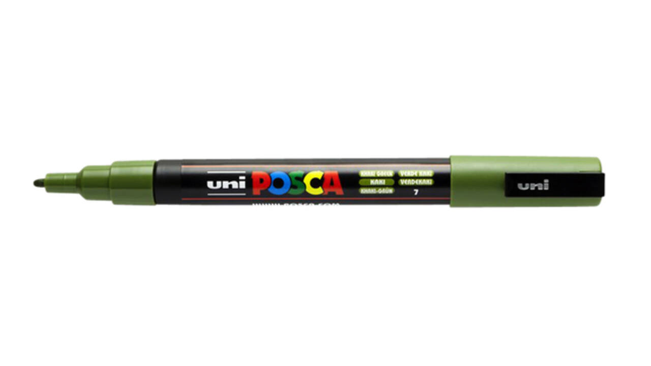 Paintmarker Uni POSCA PC3M fijn kaki