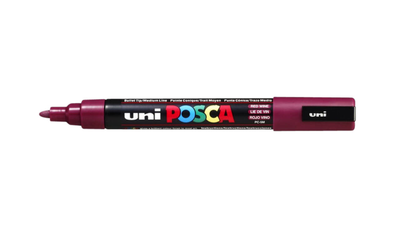 Paintmarker Uni POSCA PC5M medium wijnrood