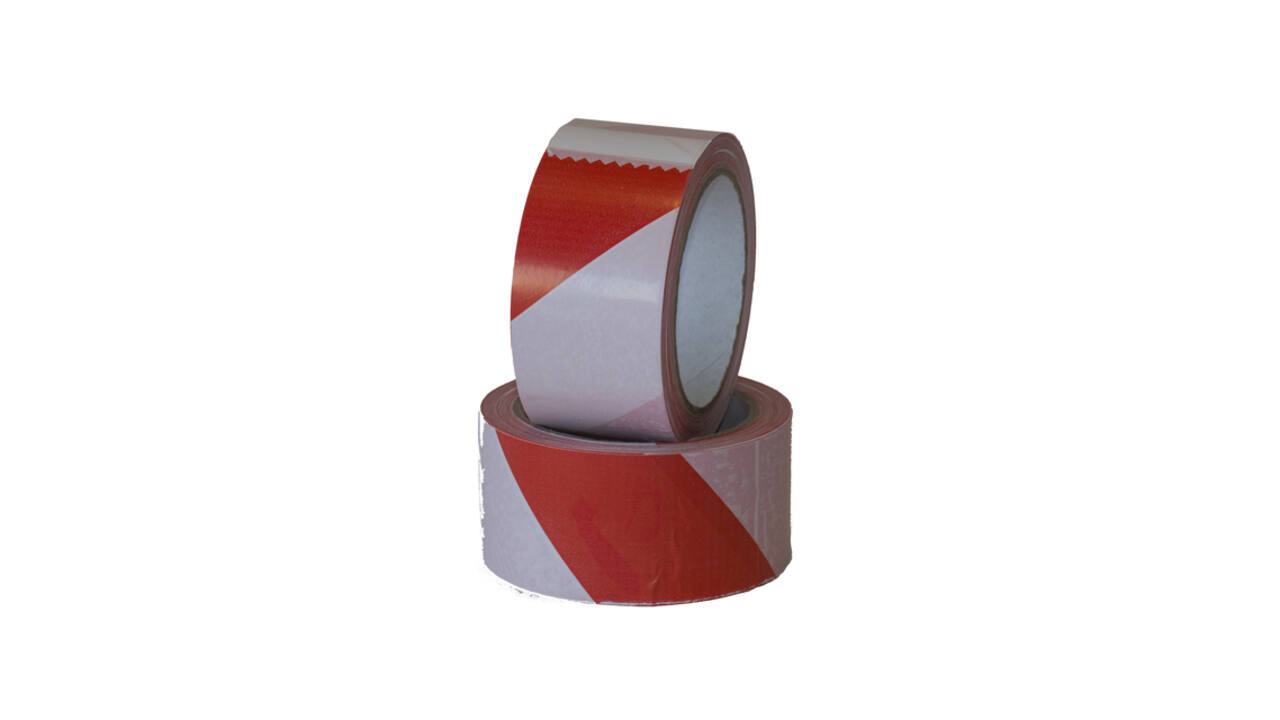 Waarschuwingstape IEZZY 50mmx66m rood/wit