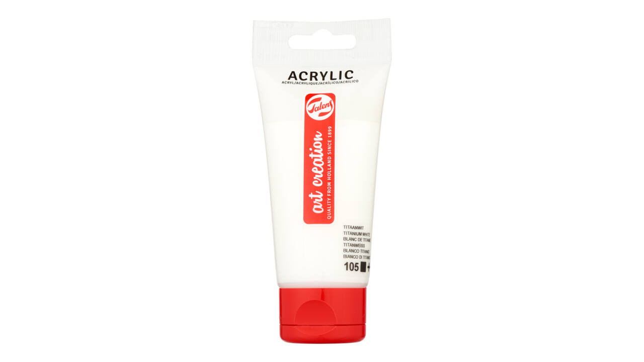 Acrylverf Talens Art Creation 105 titaanwit tube à 75ml