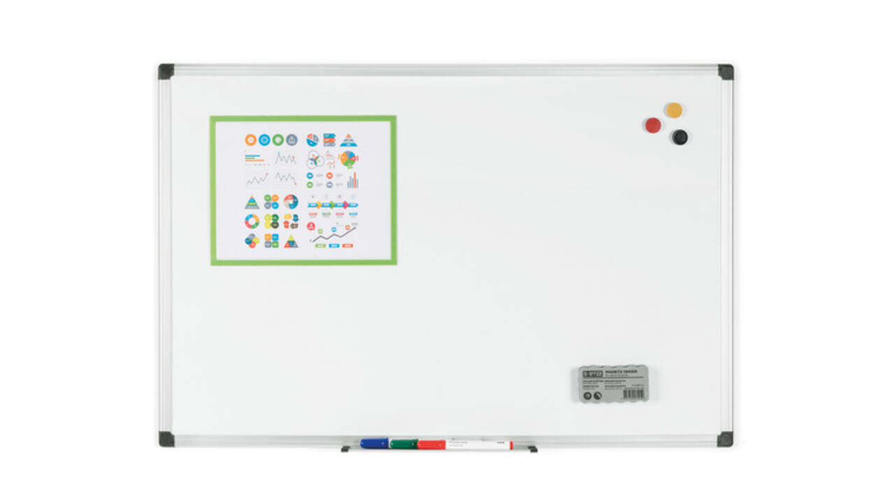 Whiteboard Quantore 30x45cm emaille magnetisch