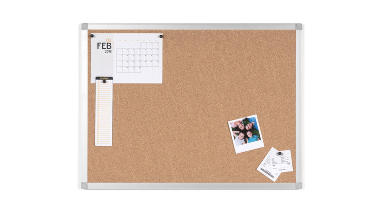 Prikbord Quantore 90x60cm kurk