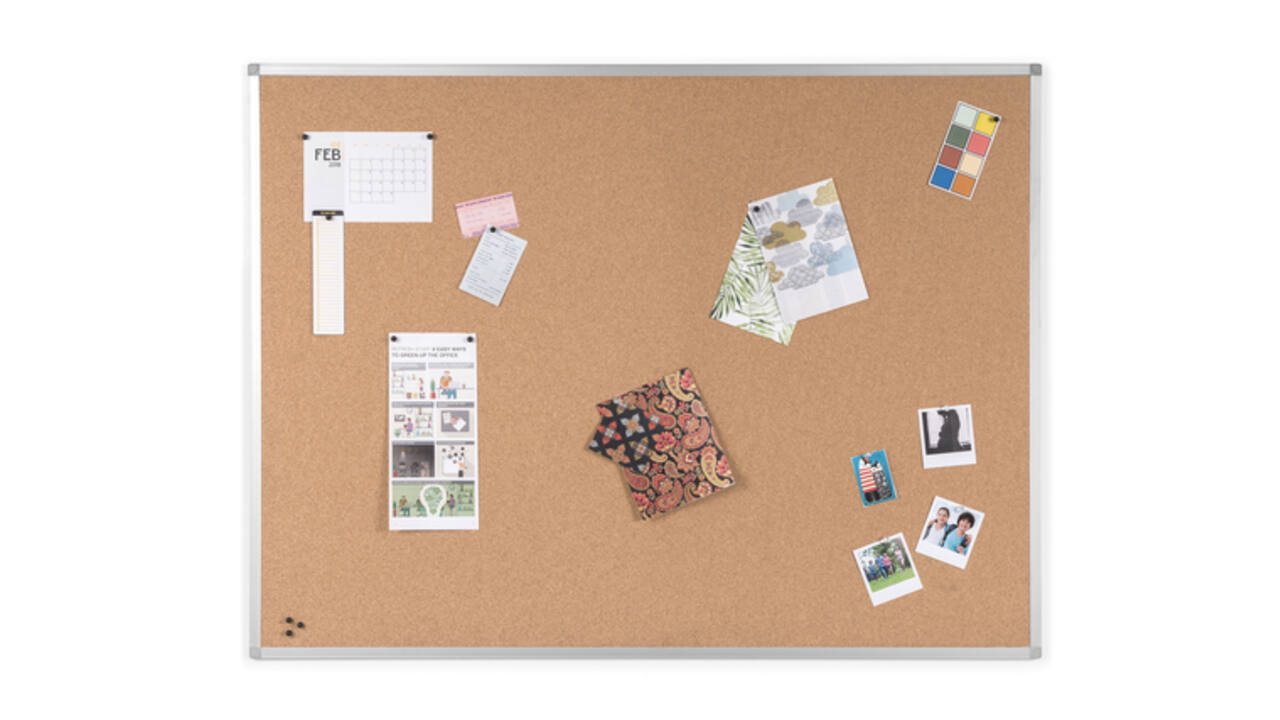 Prikbord Quantore 120x90cm kurk