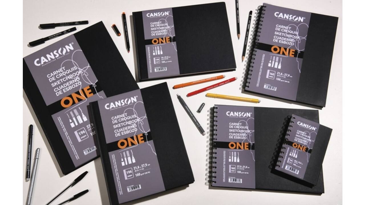 Schetsboek Canson Art Book One spiraalgebonden 80vel 100gr 140x216mm wit