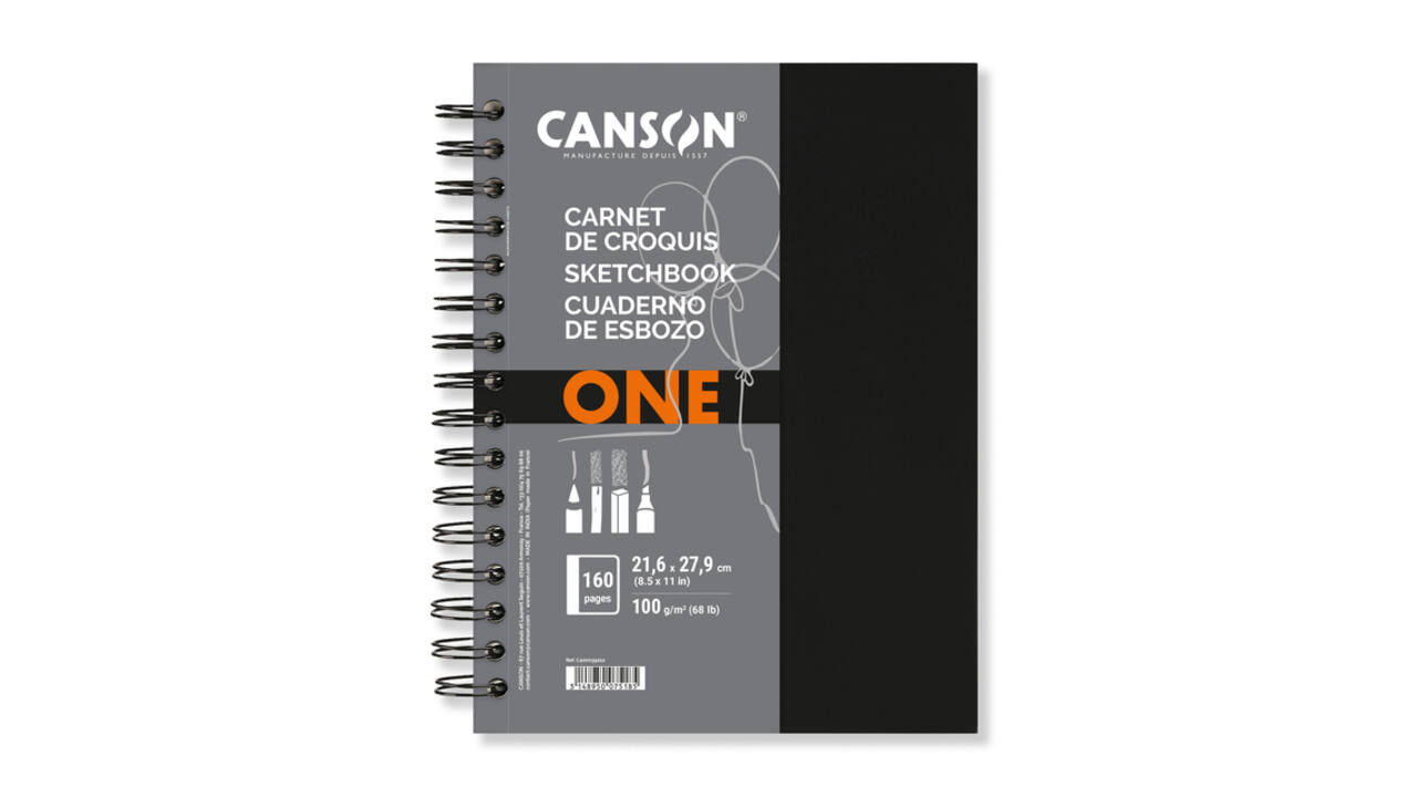 Schetsboek Canson Art Book One spiraalgebonden 80vel 100gr 216x279mm wit