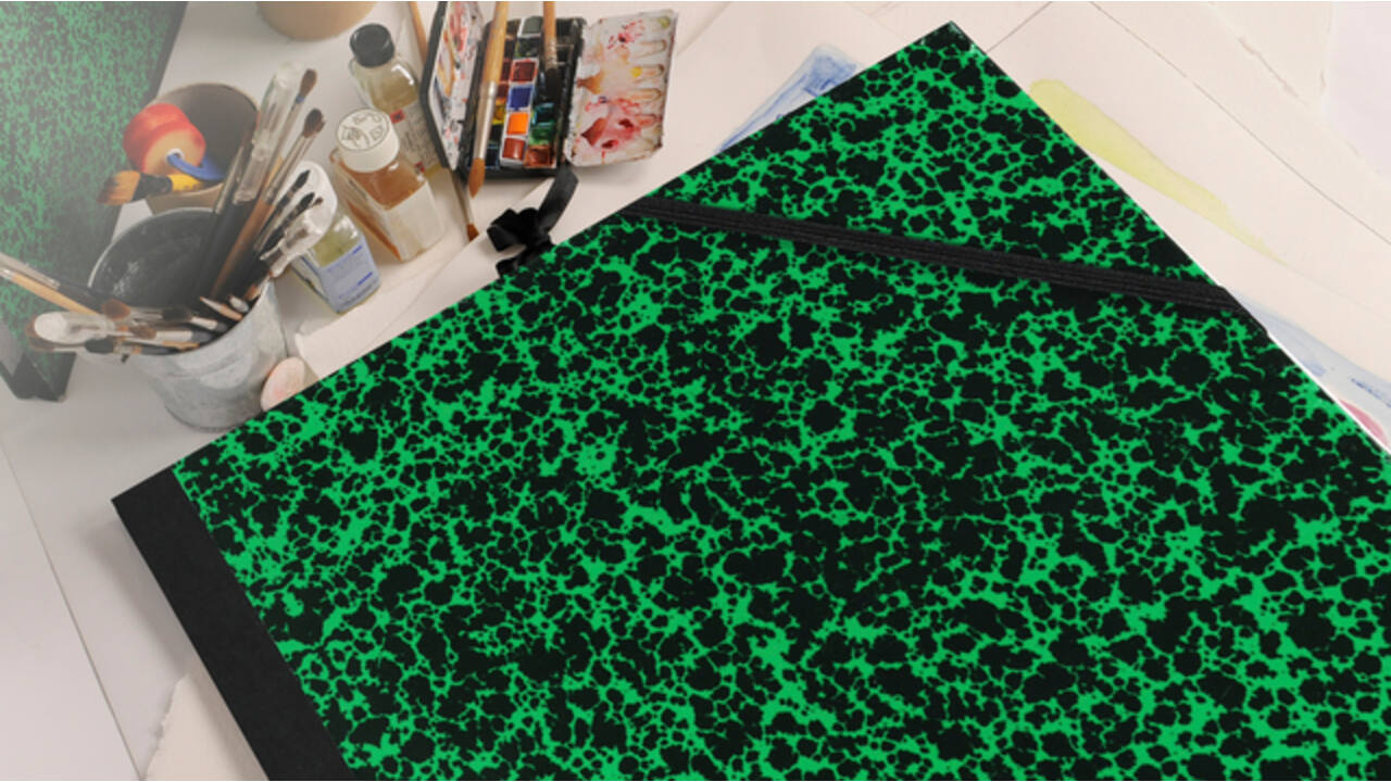 Tekenmap Canson Studio Annonay elastieksluiting 370x520mm groen