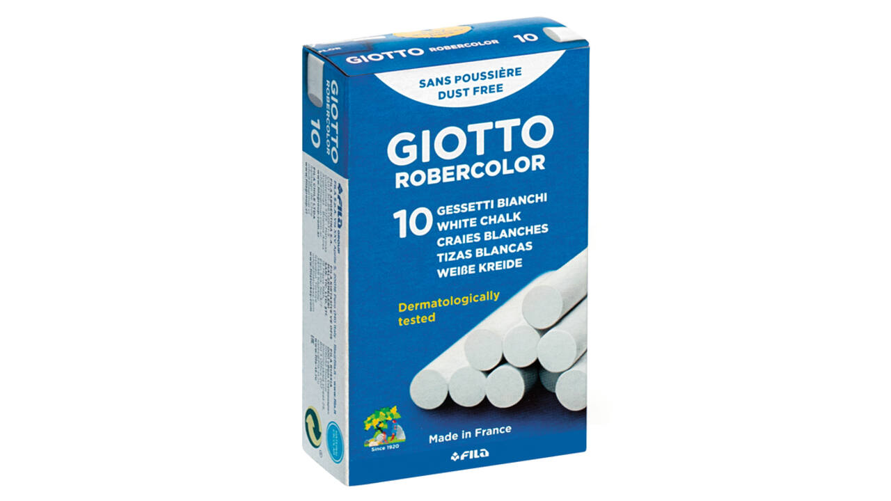 Schoolbordkrijt Giotto doos à 10 stuks wit