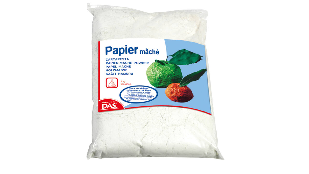 Papier-maché DAS poeder 1000 gram wit