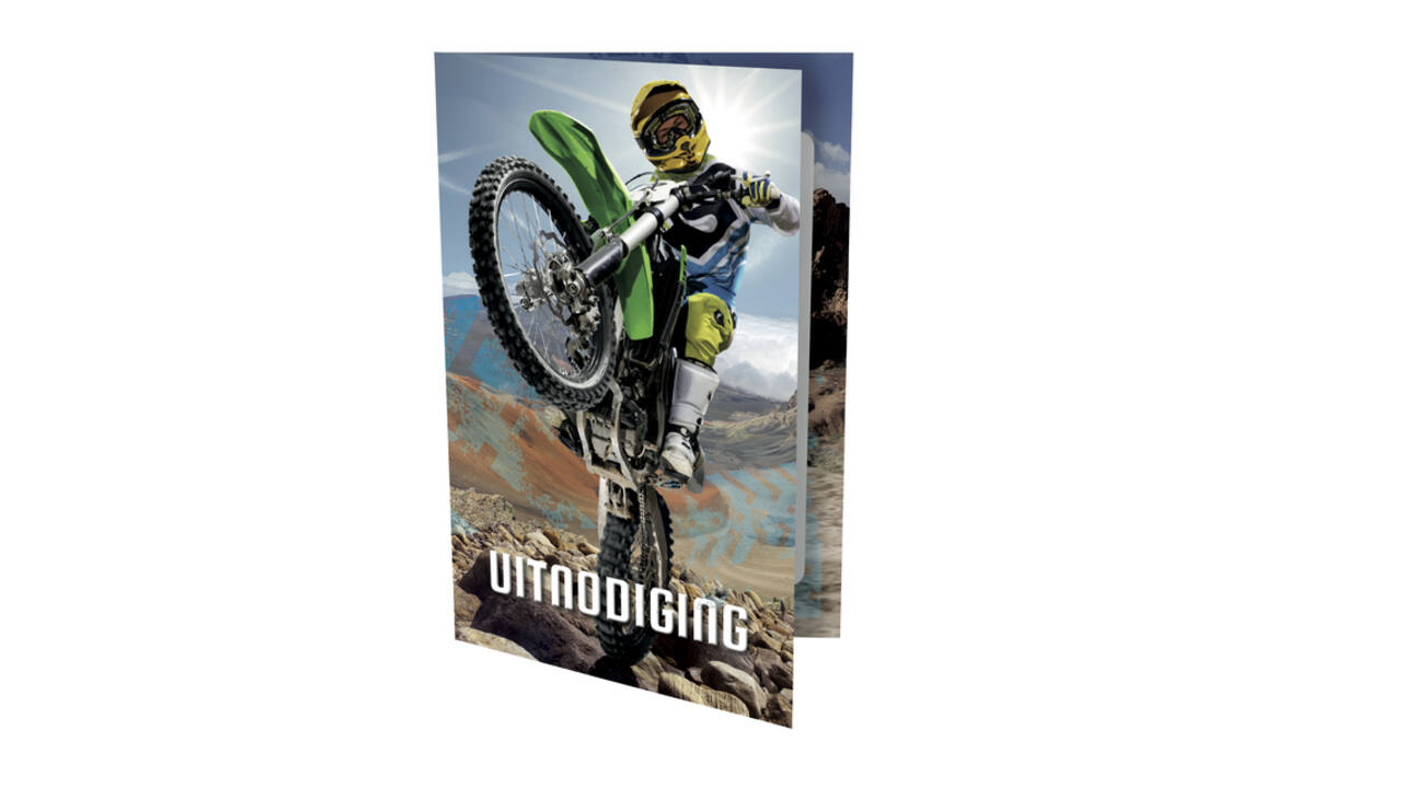 Uitnodiging Motorcross 9x14cm
