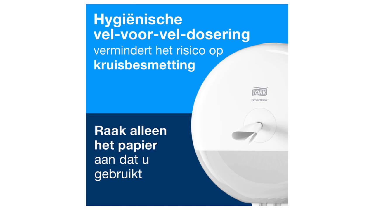 Toiletpapier Tork T9 Advanced SmartOne 2-laags 112m wit 472193