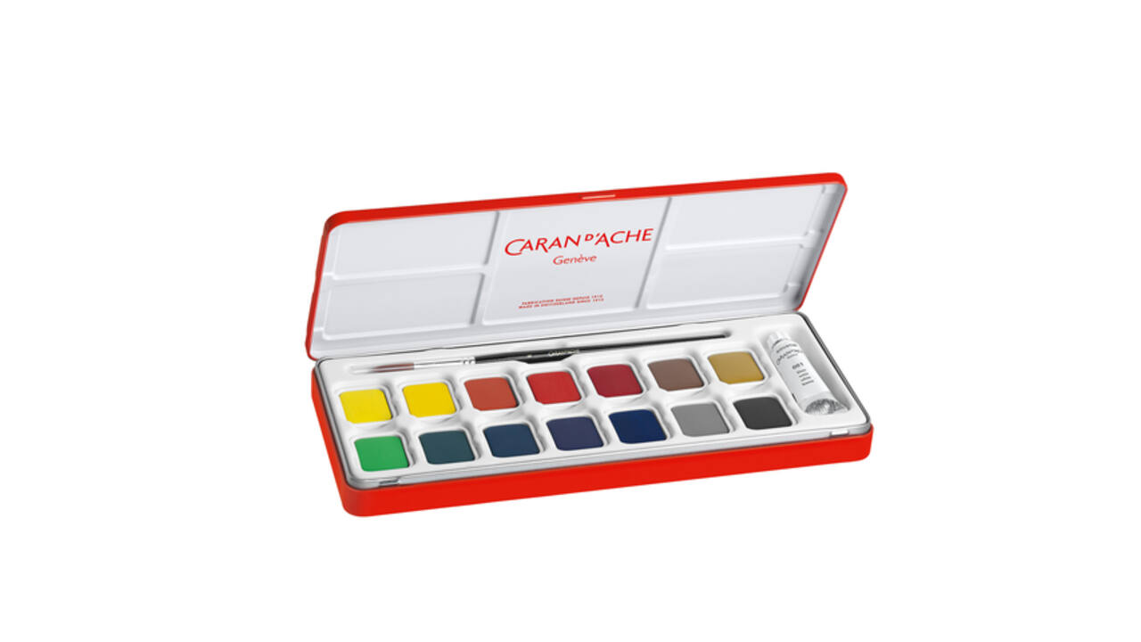 Plakkaatverf Caran d'Ache blik à 15 kleuren