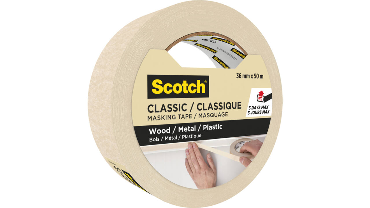 Afplaktape Scotch Classic 36mmx50m beige
