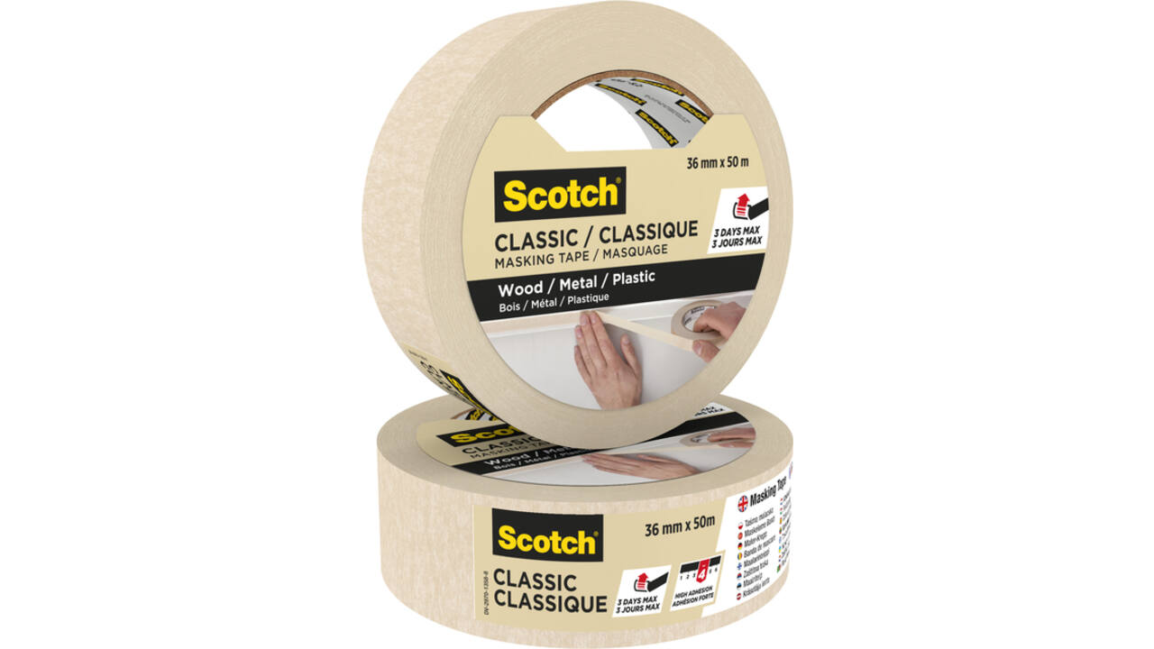Afplaktape Scotch Classic 36mmx50m beige