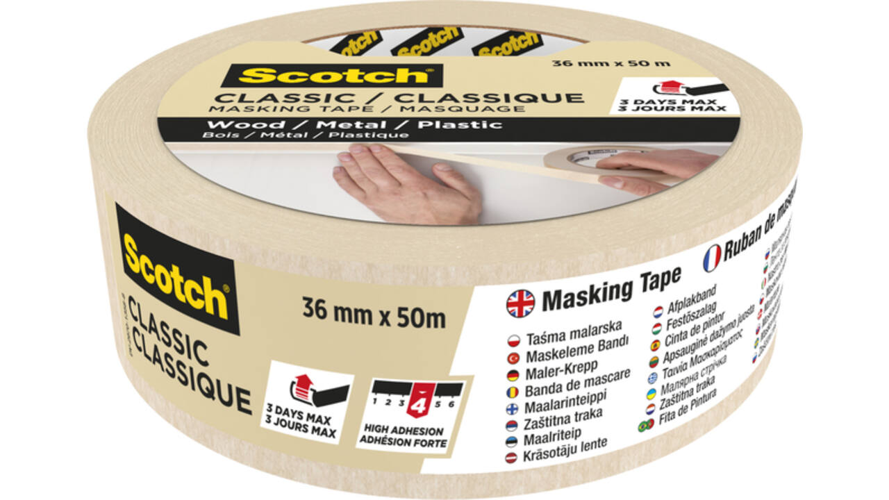 Afplaktape Scotch Classic 36mmx50m beige