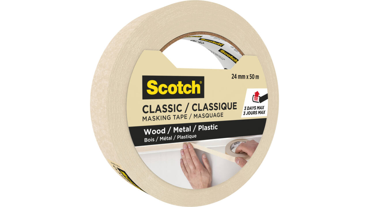 Afplaktape Scotch Classic 24mmx50m beige