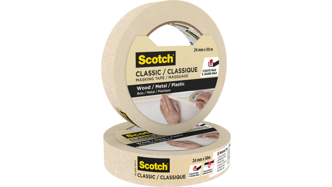 Afplaktape Scotch Classic 24mmx50m beige