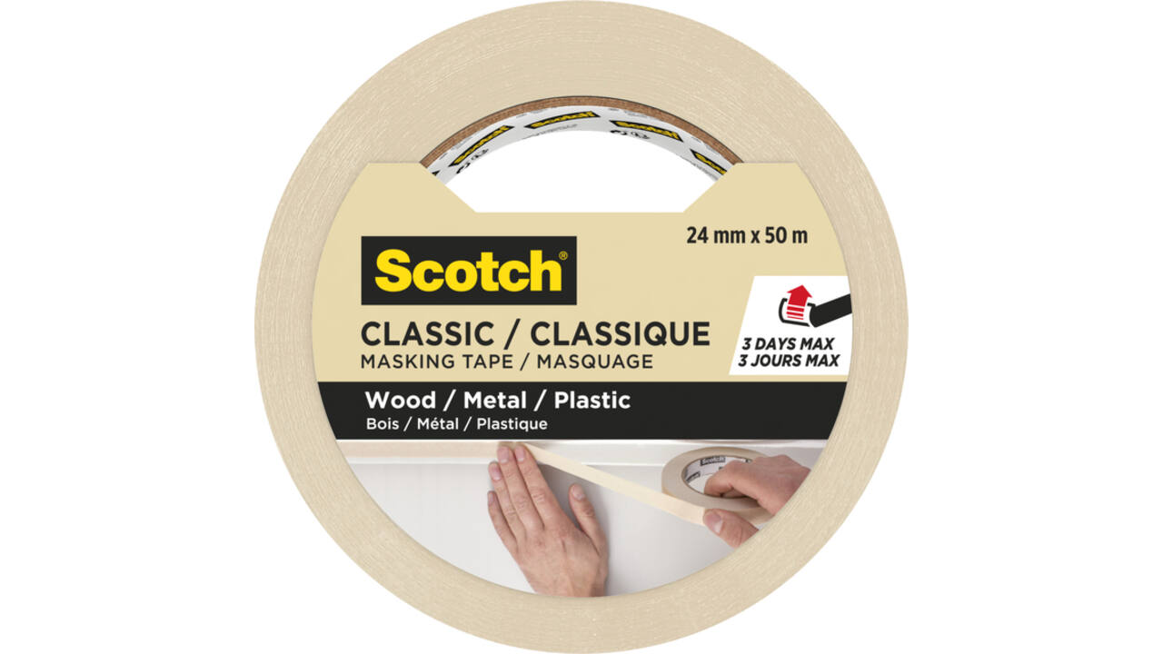Afplaktape Scotch Classic 24mmx50m beige