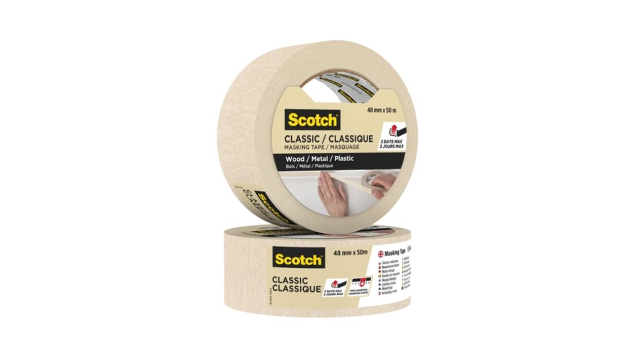 Afplaktape Scotch Classic 48mmx50m beige